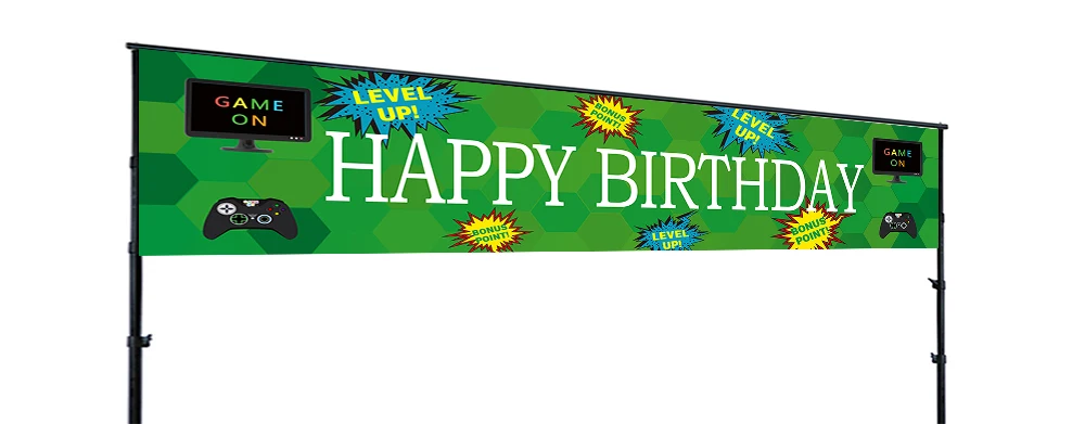 Retro Video Game Bertema Latar Belakang Selamat Ulang Tahun Spanduk Dekorasi Pesta Gamepad Monitor Komputer Latar Belakang Foto Bn 1008 Background Aliexpress