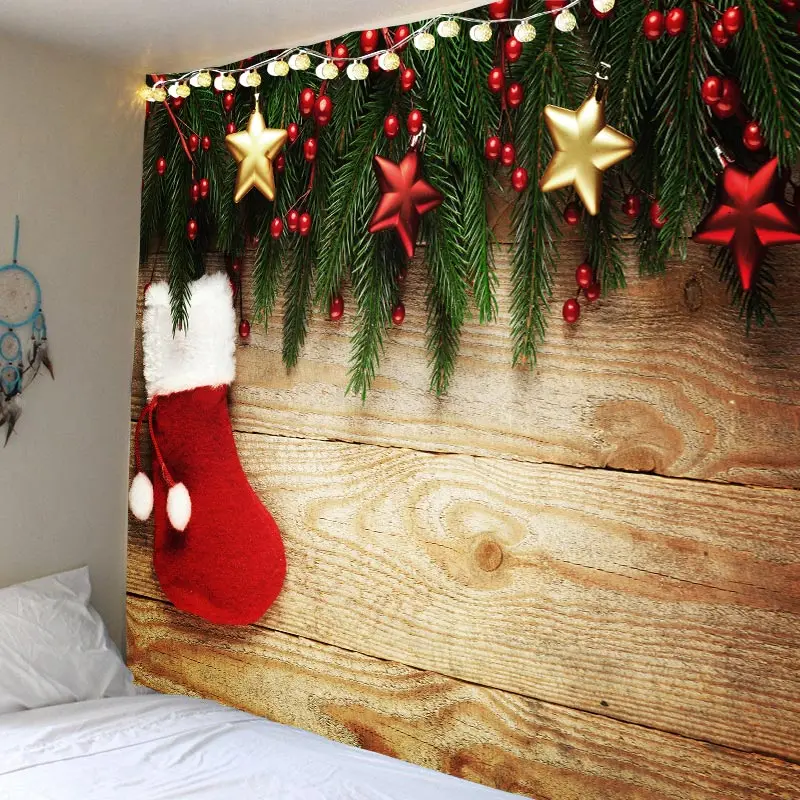 Christmas Tapestry holiday Tapzi Wall Hanging For Home Decoration Living Room Bedroom Art Large size | Дом и сад