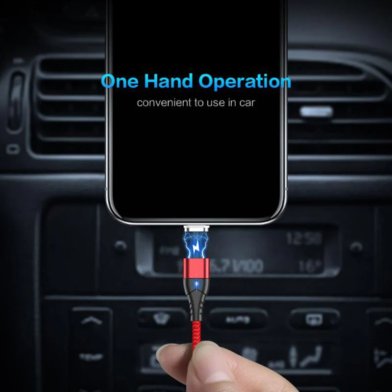 Магнитный кабель для iPhone SR XS Samsung S8 быстрой зарядки и передачи данных 2 м 3 А Micro USB