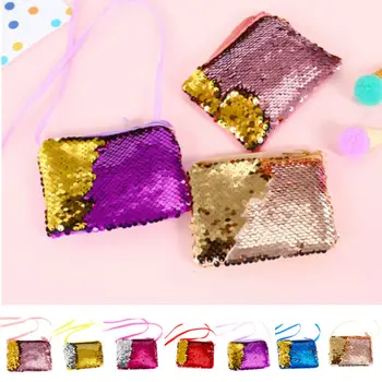 

Kids Cute Small Bag Coin Purse Shoulder Bags Glitter Sequined Crossbody Handbag Small Wallets