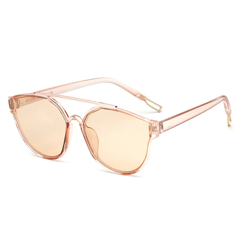 

Korean version of the new 2019 sunglasses lady retro sunglasses transparent frame gray lens UV sunglasses women