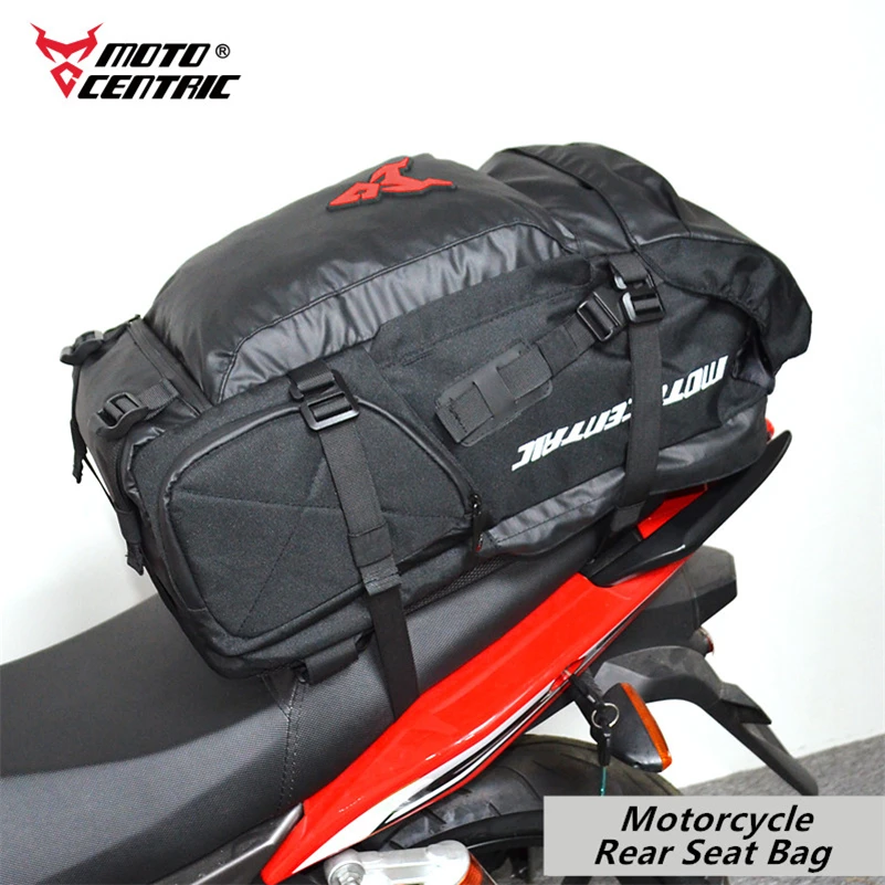 

Waterproof Motorcycle Tail Bag Multi-functional Durable Motorcycle Rear Seat Bag High Capacity Motorcycle Rider Hlemet Backpack