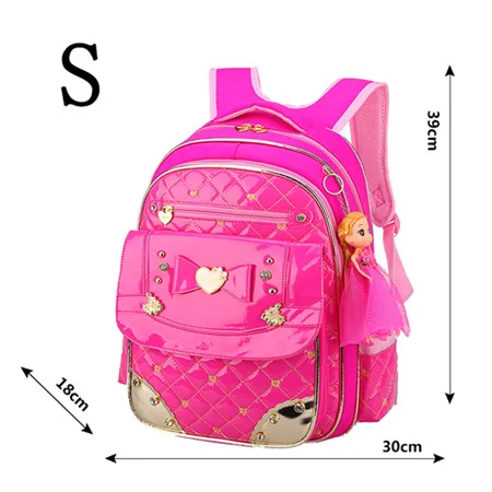 Small Rose red Новые милые школьные сумки для девочек, детские рюкзаки, ранец, водонепроницаемый рюкзак, Детская сумка для книг, школьный рюкзак, Mochila - Цвет: Small Rose red