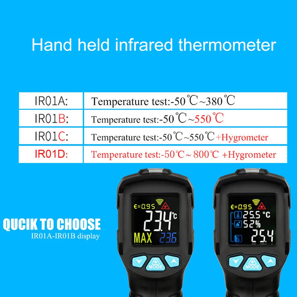 MESTEK IR01 цифровой инфракрасный термометр бесконтактный термометр измеритель влажности гигрометр датчик температуры Termometro