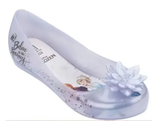 Большой размер мини принцесса Мелисса желе обувь дети девушка мода бантом сандалии Большие Дети Замороженные конфеты обувь SH19111 - Цвет: big  Pearl color