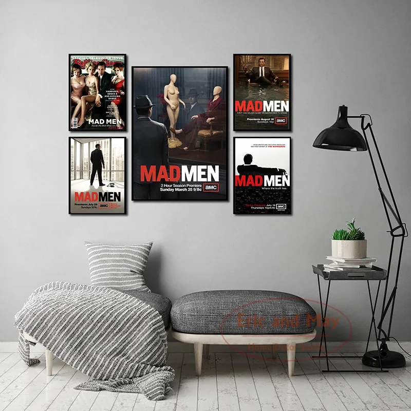 Картина на холсте Mad Men постеры и принты для ТВ-сериала ВИНТАЖНЫЙ ПЛАКАТ гостиной