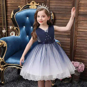 

Children Dress Girls Ball Gown Mesh Princess Dress for 2-4-6-8-10Y Birthday Kids Wedding Dress for Gift Sister Formal Dresses