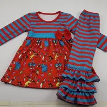 Осенний Детский комплект с бантом и мультипликационным принтом; милый детский комплект; самый популярный комплект для девочек