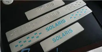 

for Hyundai Solaris 2011-2018 Stainless Door Sill Strip Welcome Pedal Car Styling Sticker Auto Accessories 4 Pcs