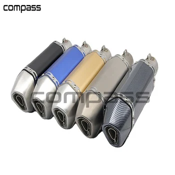 

51mm Motorcycle Ak Exhaust Muffler Pipe Scooter GY6 Motocross TMAX530 500 CRF 230 ER6N YZF R1 CBR250 MT03 MT07