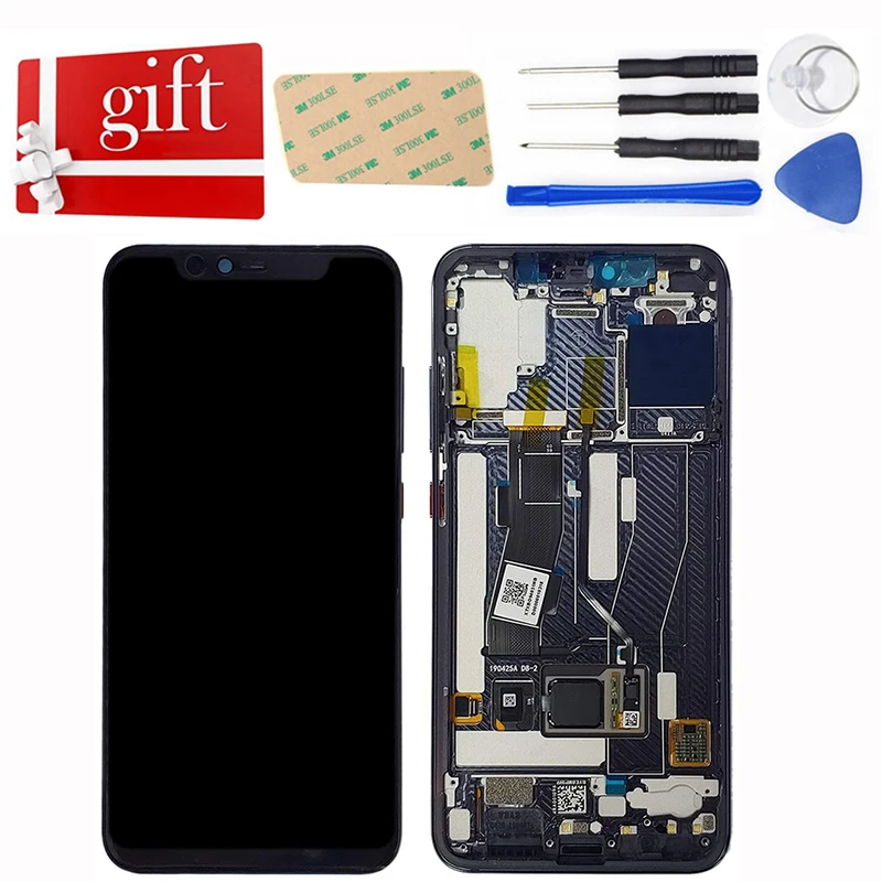

AMOLED LCD Frame For 6.21" Xiaomi Mi8 Pro In-Screen Fingerprint LCD Screen Display+Touch Digitizer