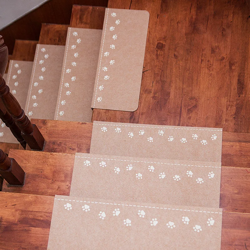 1pc Home night reflection stair mat stair stick step glue free self-adhesive luminous non-slip Adhesive Stickable Stair carpet 2