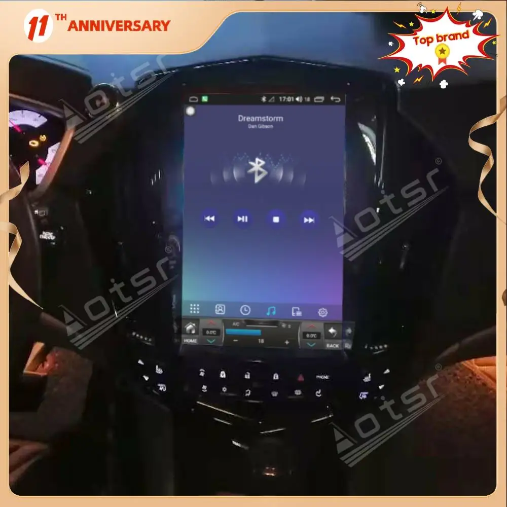 

12.1" Tesla Android 4+64GB Car Multimedia Radio Player for Cadillac SRX 2009 - 2012 Auto GPS Navigation DSP Carplay WIFI 4G SIM