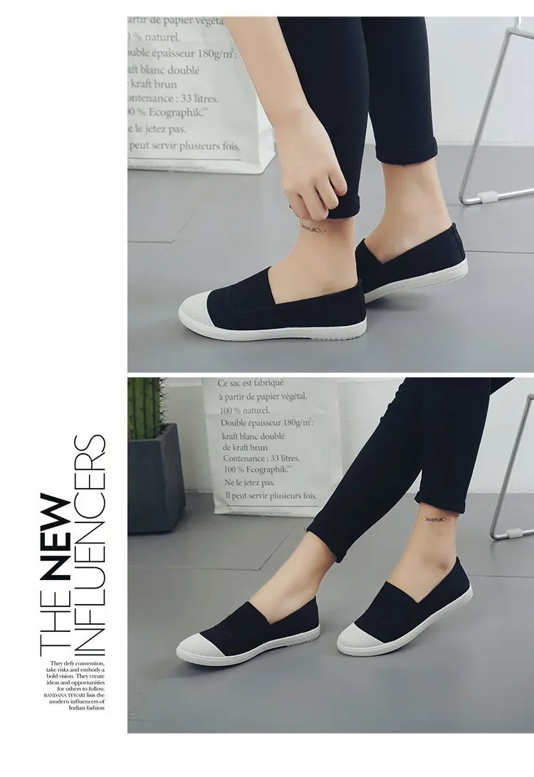 New Style Korean-style Fashion Students Flat Comfortable White Shoes Fashion Foot Covering Casual Canvas Low-cut Shoes
