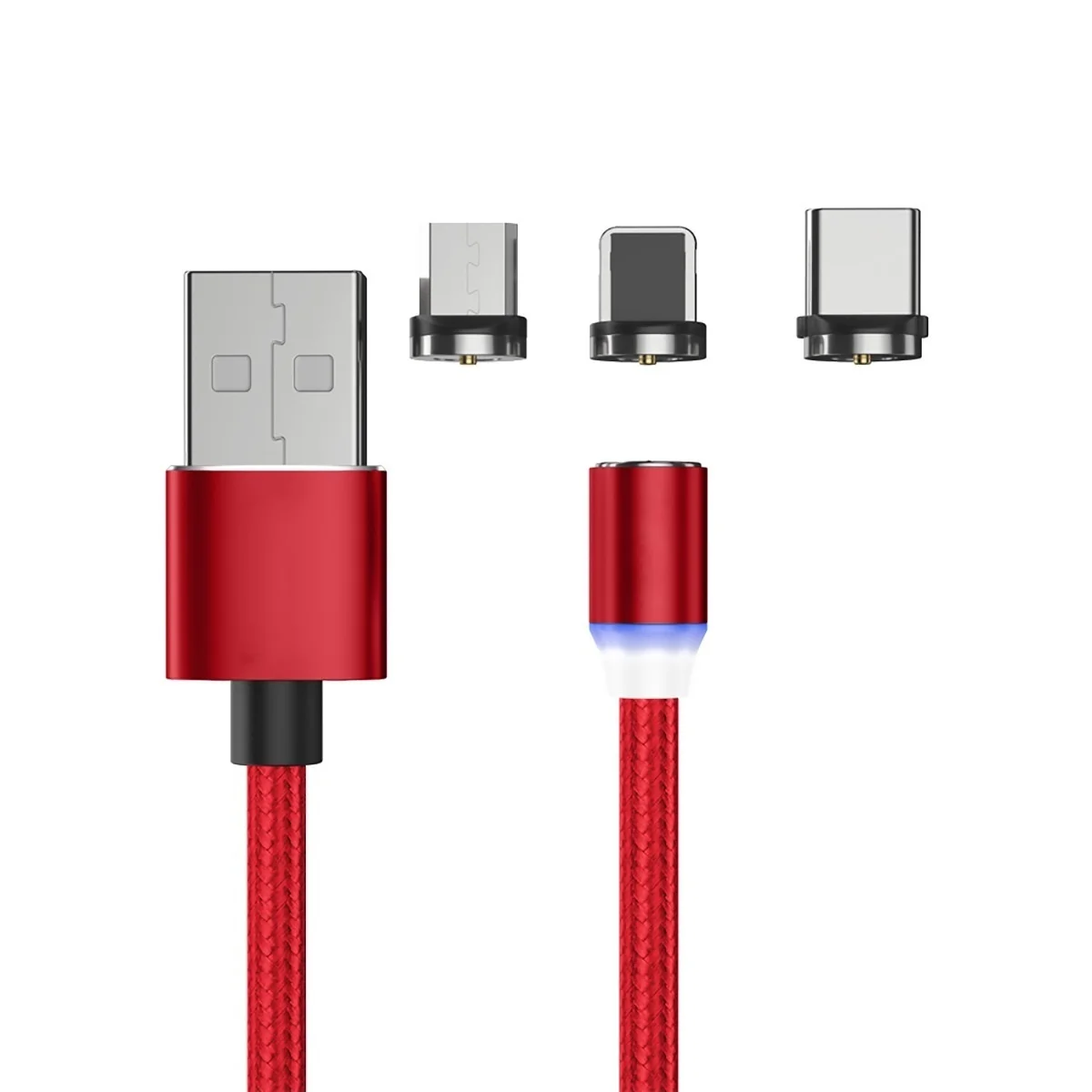 360 A Быстрый Круглый Магнитный USB-C type C/IOS/Micro USB круглый кабель для быстрой зарядки адаптер Магнитный шнур для зарядки