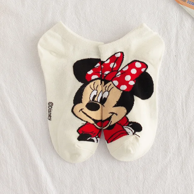 Disney 1pair Mickey Lion King Simba/Wild Boar/Aladdin Lamp God/Dumbo Socks Harajuku cartoon Print Funny sock Adult short Sock Color24