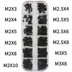 240pcs/set M2 M2.5 M3 Repair Screws Kit For Laptop Micro Computer Case Assemble Mini Digital Mechanical Repair Screw with Box