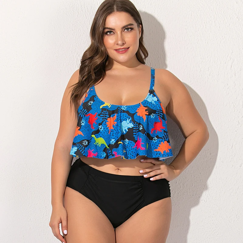 swimwear 3 Сексуальный комплект бикини с пуш-ап, большой размер 5XL, женский купальник с принтом из двух частей, купальные костюмы, купальники, женский бикини, пляжная одежда - Цвет: swimwear 3