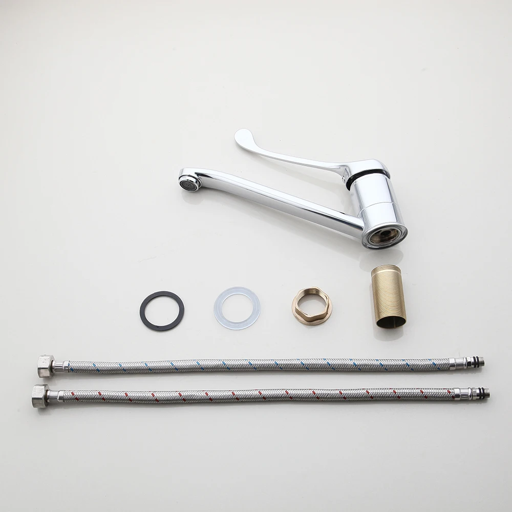 longo cromado torneira misturadora pia montada deck 05