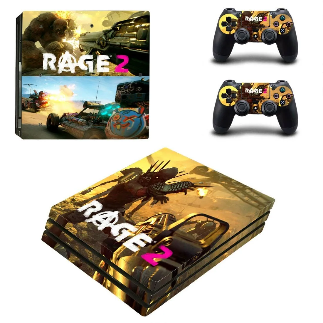 PS4 Pro стикер s PS 4 Play станция 4 Pro виниловая кожа Rage 2 наклейки Pegatinas для playstation 4 Pro консоль и контроллер