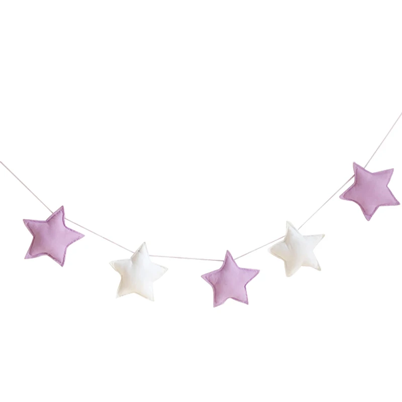 Nordic Baby Room Handmade Nursery Star Garlands Christmas Kids Room Wall Decorations Photography Props New Year Gifts - Цвет: 5