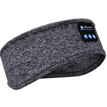 Man&Women Sleeping Headphone Bluetooth-Compatible Wireless Music Sport Headbands Soft Eye Mask Headset with Mic Yoga Hair Bands
