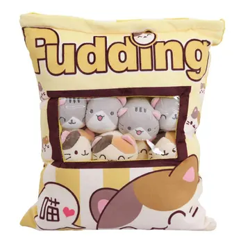 

Cute Plush Balls Snack Bag Toy Soft Cartoon Removable Stuffed Animal Toy Sofa Chair Throw Pillow Photography Props Ornament
