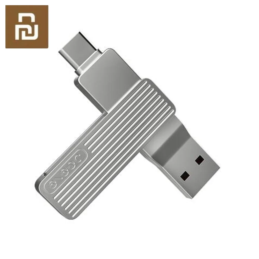 USB порт Xiaomi JESIS Type C два интерфейса флэш диск M1 вращение на 360 градусов алюминиевый