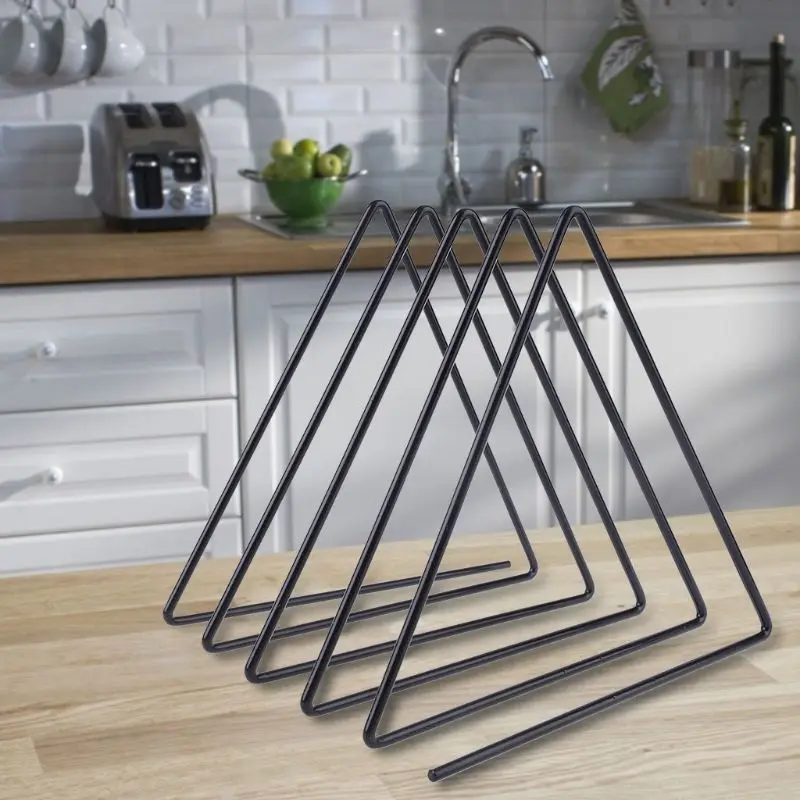 

Iron LP Record Rack Triangle Book Magzine Holder Desk Record Storage Organizer