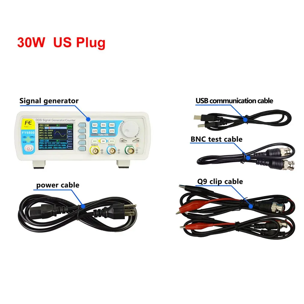 FellTech FY6600-30M 30 МГц цифровой контроль двухканальный DDS функция генератор сигналов частотомер произвольный США