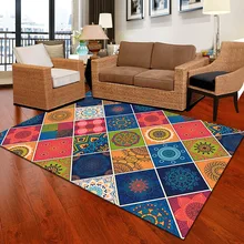 Винтажный Американский Печатный марокканский этнический стиль дверь спальни гостиная Большой коврик ковер спальня и ковры для гостиной