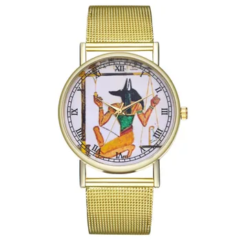 

Man Painted Watch Ladies Gold Mesh Strap Watches Fashion Quartz Wristwatches Female 2020 OTOKYWrist Watch Часы Женские Наручные