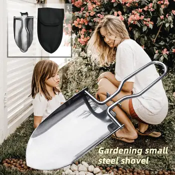 

Mini Stainless Steel Garden Tools Portable Outdoor Stainless Steel Folding Shovel Trowel Spade Gardening Tool