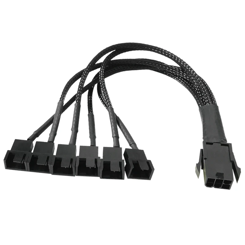Procase cbl-1to3-pwm на 3 pwm вентилятора, 450 мм (3*4pin to fan + 1*molex to psu + 1*4pin to mb). Molex 4 pin 7v. кабель разветвитель - удлинитель для кулеров/ вентиляторов/ 4 пин, 26 см. 4 pin pwm разветвитель для вентиляторов. адаптер провод для кулера 6 пин.