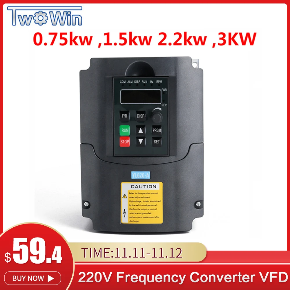 0,75 кВт, 1.5kw, 2.2kw, 3kw 220 В преобразователь частоты переменного тока однофазный вход 3 фазы выход приводы переменного тока/преобразователь