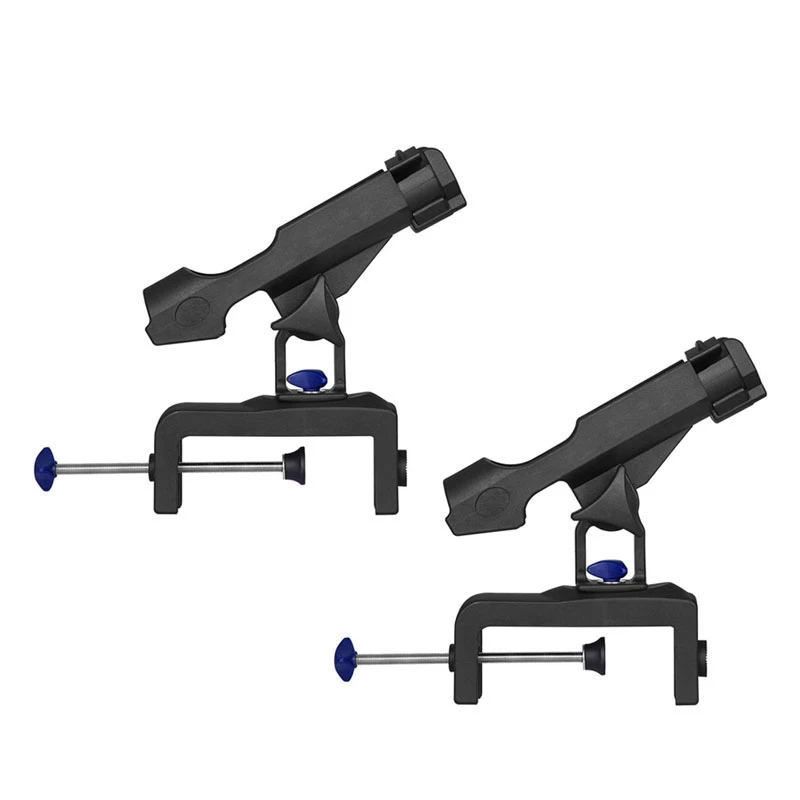 

2Pcs Fishing Rod Holders Clamp on Outdoor Adjustable Removable 360 Degree Kayak Fishing Boat Support Pole Stand Bracket