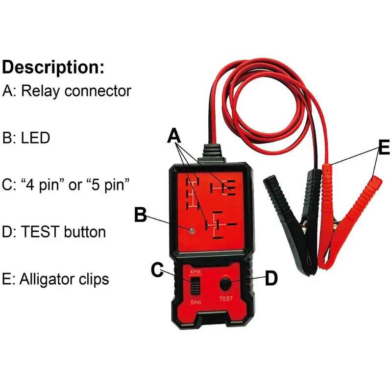 

12V Cars Relay Tester Tool Auto Battery Checker Accurate Diagnostic Instrument Portable Automotive Parts