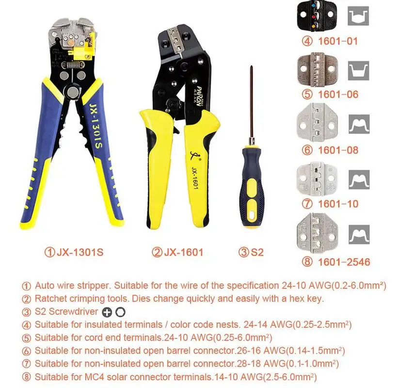 Набор для зачистки проводов проволочные обжимные устройства клеммы многофункциональные щипцы инженерные трещотки терминал обжимные плоскогубцы набор ручных инструментов