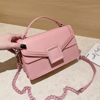 

Elegant Female Square Tote bag 2020 Fashion New High Quality PU Leather Women's Designer Handbag Chain Shoulder Messenger Bag