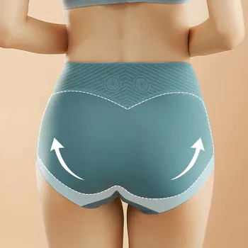

Women's Panties High-waisted Seamless Tummy Pants Body Shaping Hip-lifting Plus Size Sexy Underwear Female Waist Protection