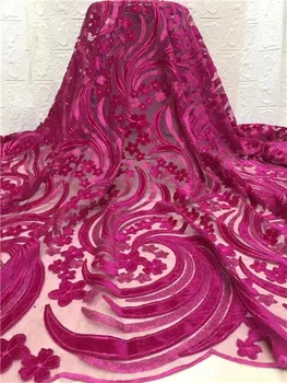 

Hot Sale Velvet Lace Fabric 2019 High Quality African Lace Fabric with Sequins French Lace Fabric for Evening Dress