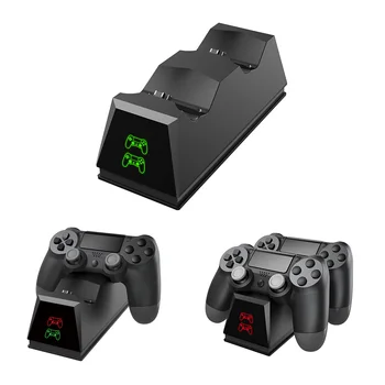 

Dual USB Gamepad Charging Cradle Joystick Power Station Portable Controller Charging Dock Applicable for PS4 Slim Pro Gamepad