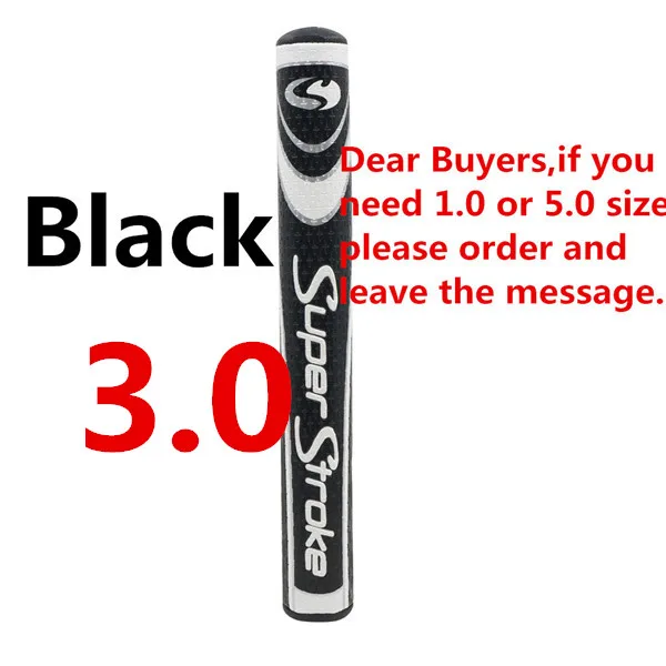 3.0 black PU клюшки для гольфа Гольф сцепление оптом 10 штук Non-slip рукояток для клюшек для гольфа Sup* Str* тонкий Fatso1.0/2,0/3,0/5,0 с высоким качеством - Цвет: 3.0 black