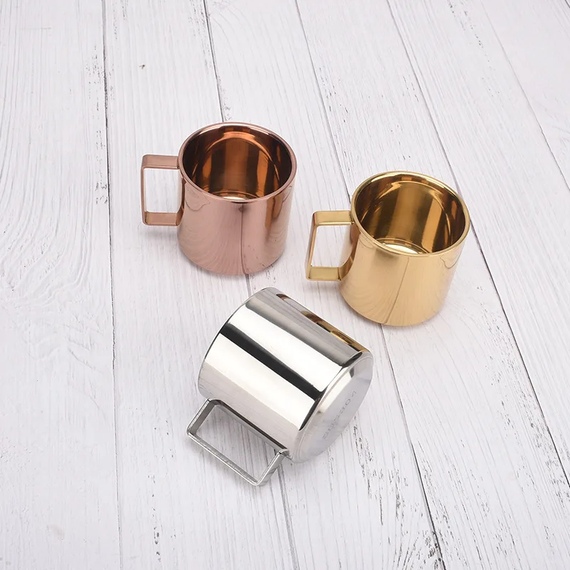 Бытовой Европейский тип 304нержавеющая сталь CoffeeCup набор с блюдцем краски покрытие двухслойная теплоизоляция креативный Mugwith