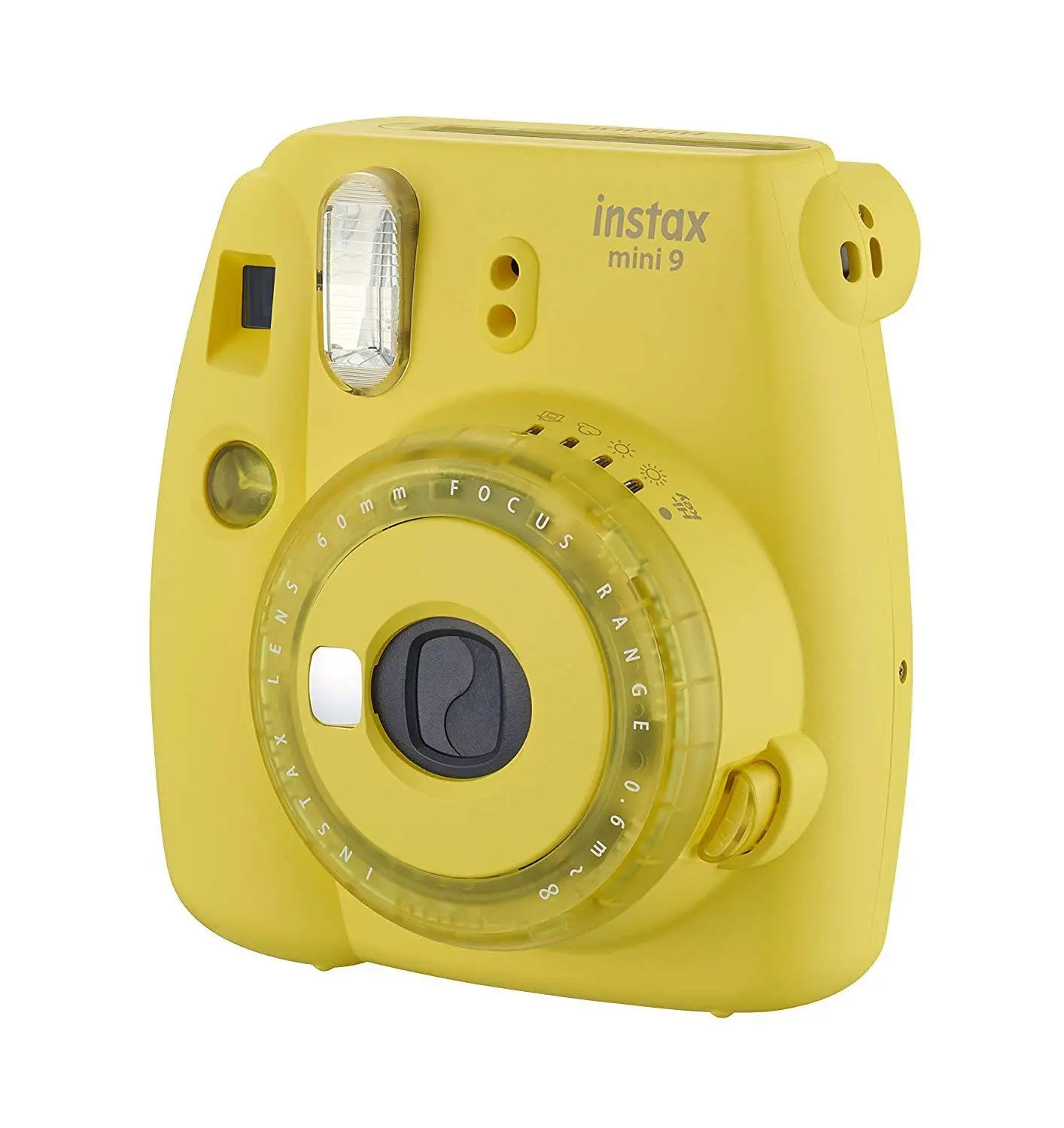 Fujifilm Instax Mini 9 Camera прозрачный желтый + 20 листов мини белая пленка фотобумага чехол