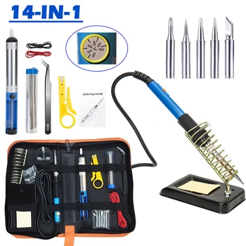 

14 in 1 Electric Luo Iron Tin Welding Torch Handheld Soldering Torch Adjustable Temperature Electric Gun Soldering Iron Tool Kit