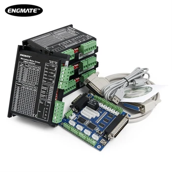 

SAVEBASE M542/EMA2-050D42 Stepper Driver+5Axis Breakout Board For DIY CNC 4 Axis Kit with Nema17/23 Stepper Motor