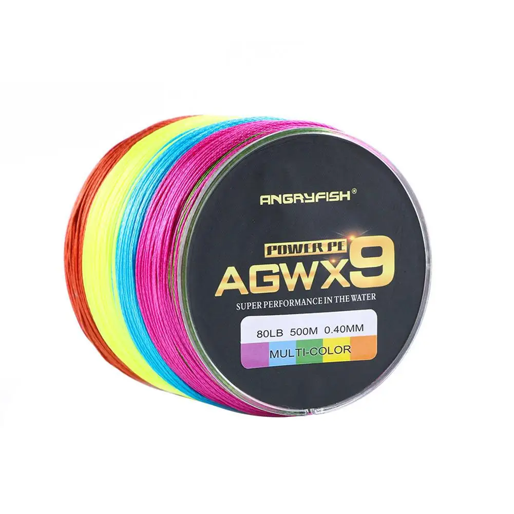ANGRYFISH Diominate многоцветный X9 PE линия 9 прядей плетение Плетеный 500 м/547yds очень