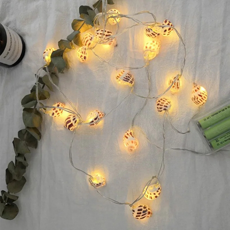 

LED String Light Natural Sea Shell Conch Creative Diy String Lights Led Lights Hanging Conch Light String Home Decoration