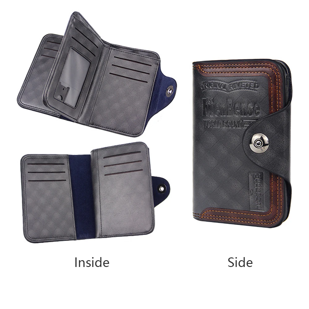 

Men's wallet magnetic snap clutch bag male wallet leather Compartment portfel carteira purse men famous brand luxury 2021